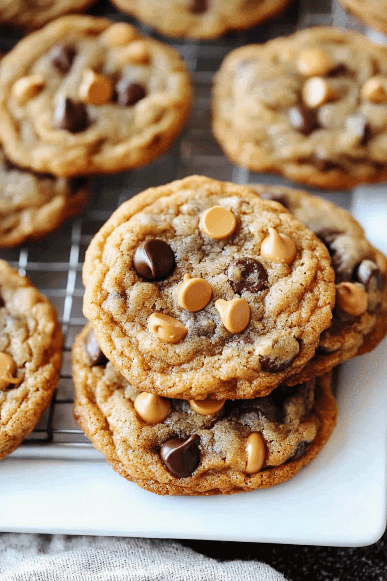 Gooey Chocolate Chip Butterscotch Cookies