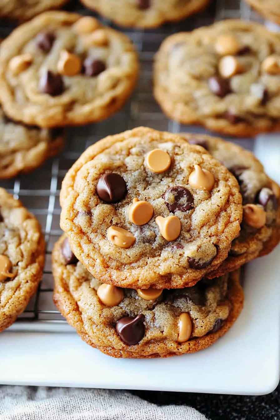 Gooey Chocolate Chip Butterscotch Cookies