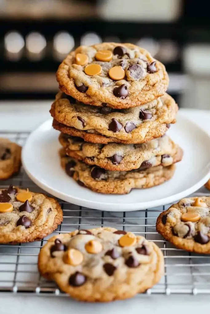Gooey Chocolate Chip Butterscotch Cookies