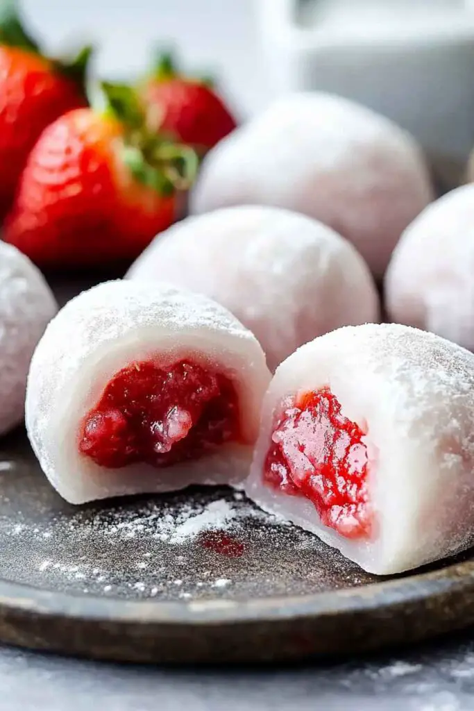 healthy Strawberry Mochi 