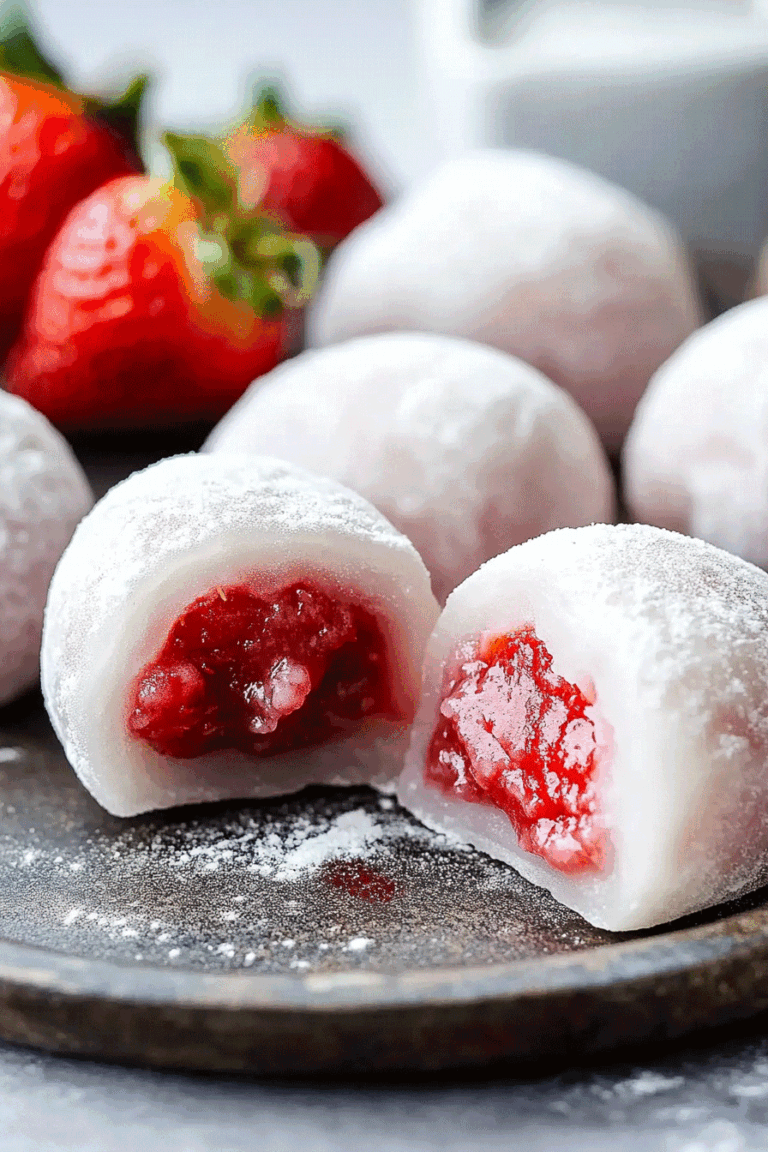Healthy Strawberry Mochi In Minutes