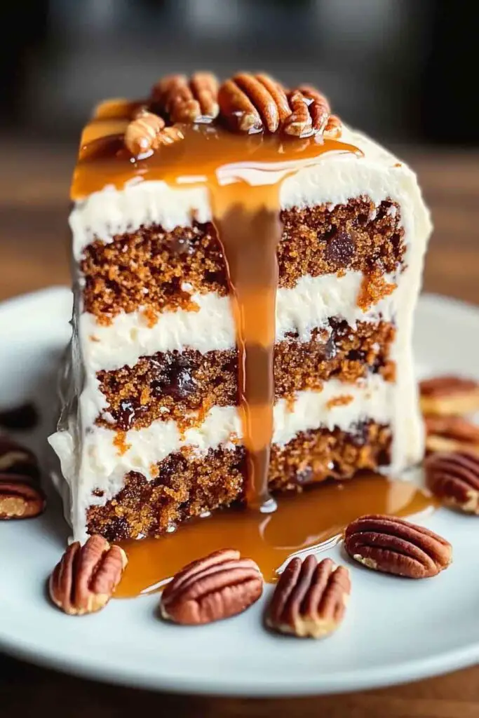 Caramel Pecan Carrot Cake