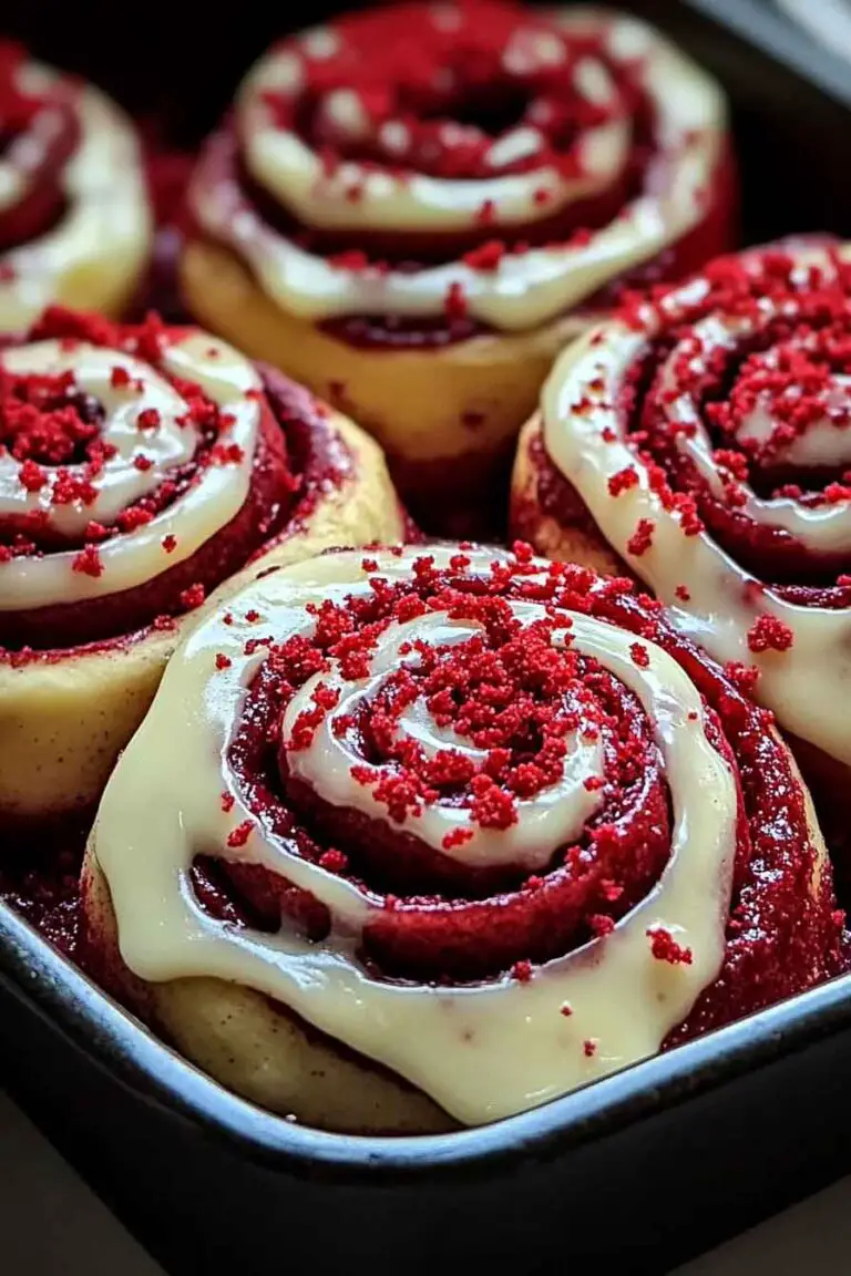 Heavenly Red Velvet Cinnamon Rolls
