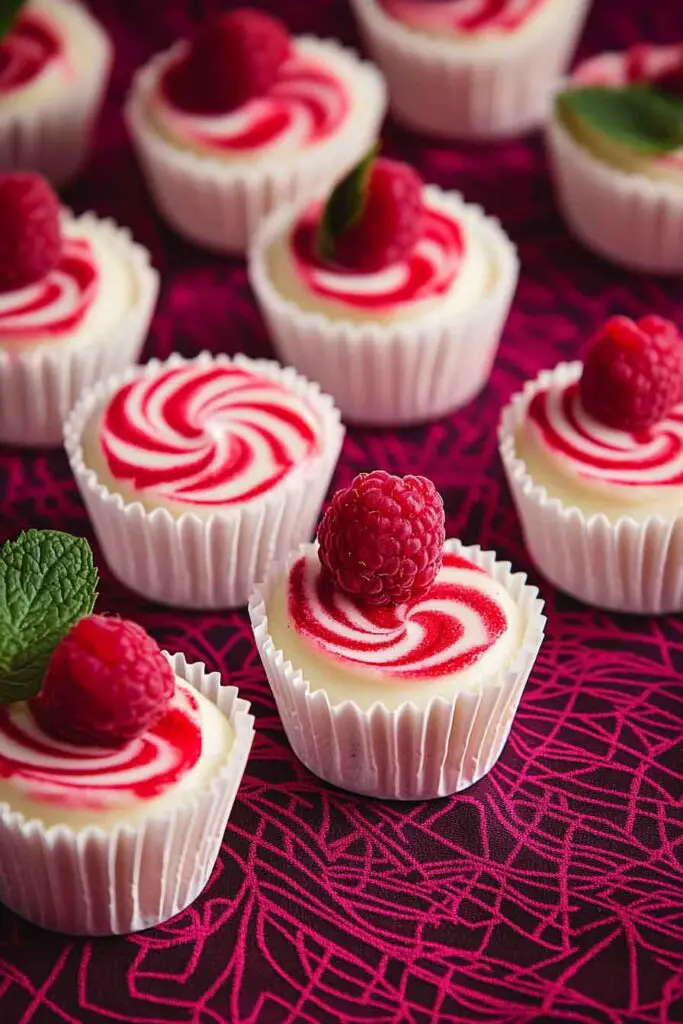 how to make homemade Raspberry Swirl Cheesecake Bites