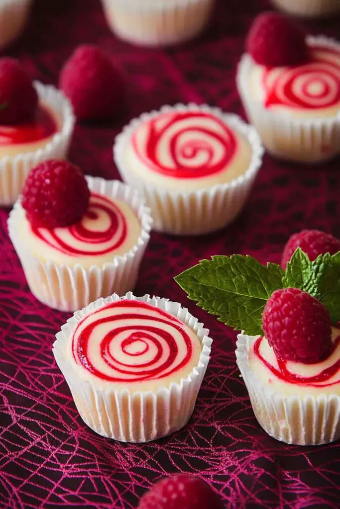 homemade Raspberry Swirl Cheesecake Bites