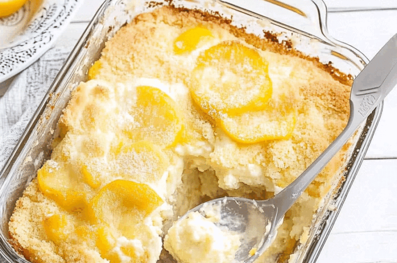 Lemon Cream Cheese Dump Cake