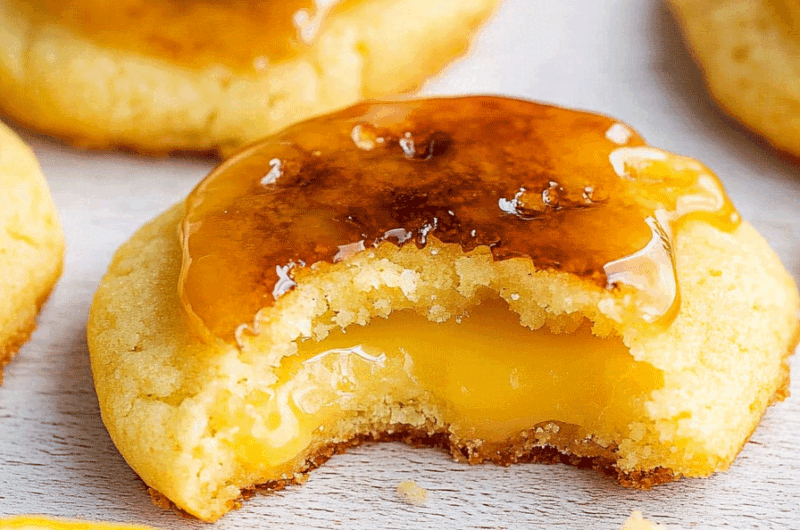 Lemon Curd Crème Brûlée Cookies