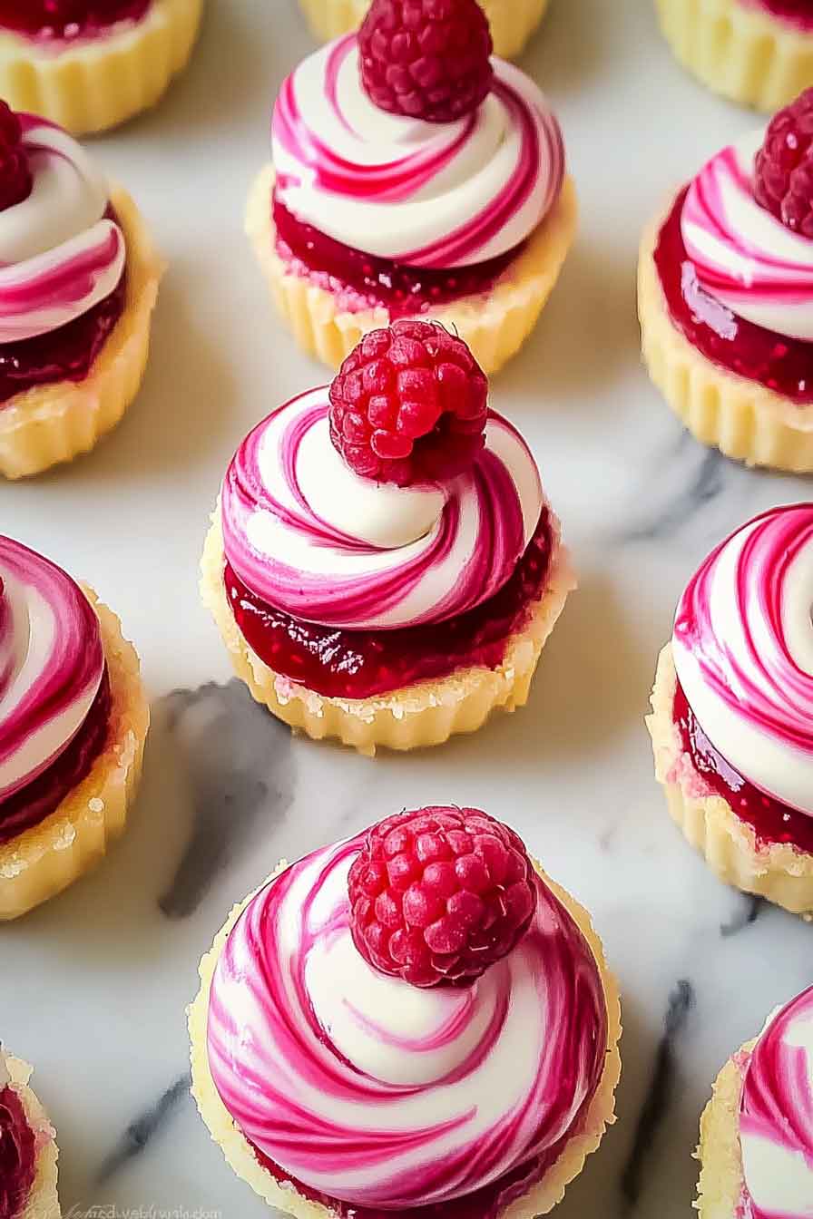 Lemon Raspberry Swirl Cheesecake Cups
