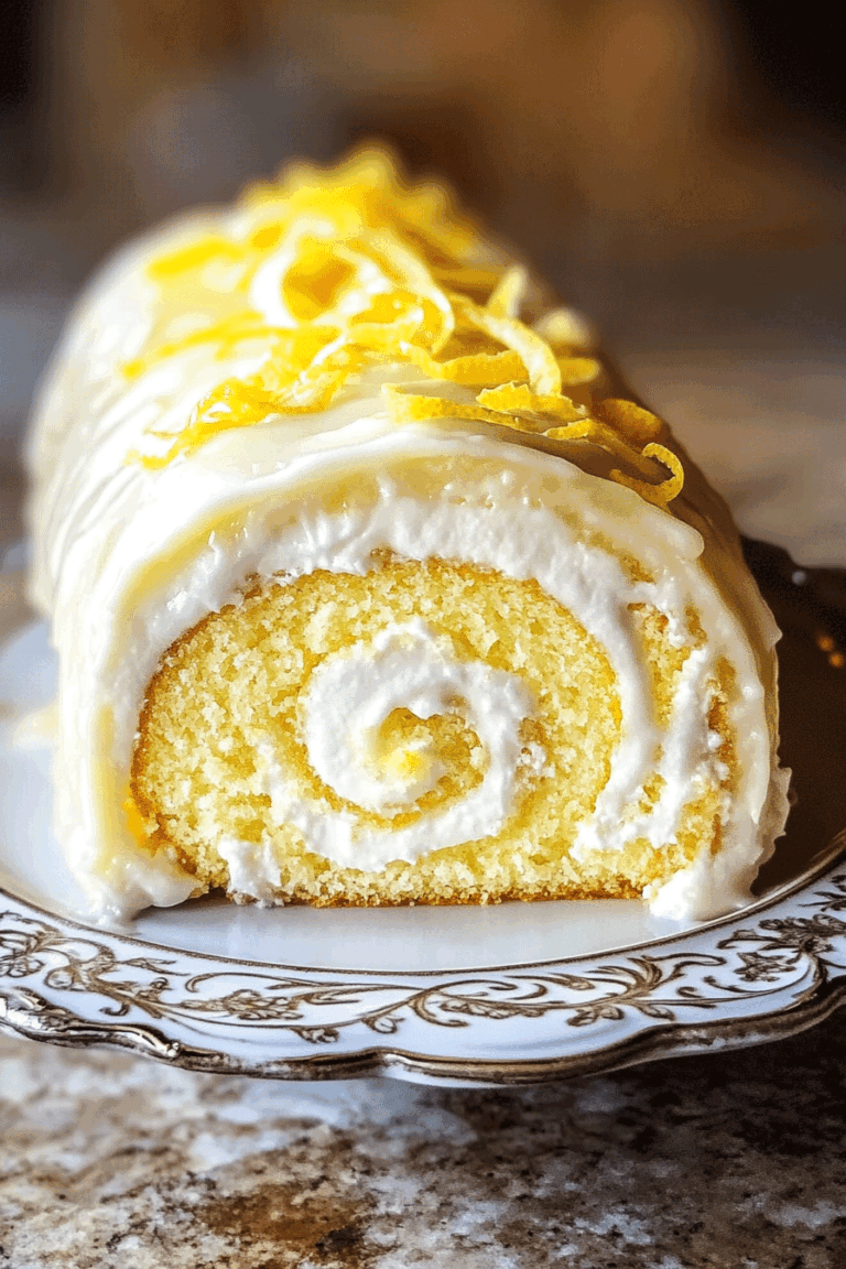 Luscious Lemon Cream Roll Cake