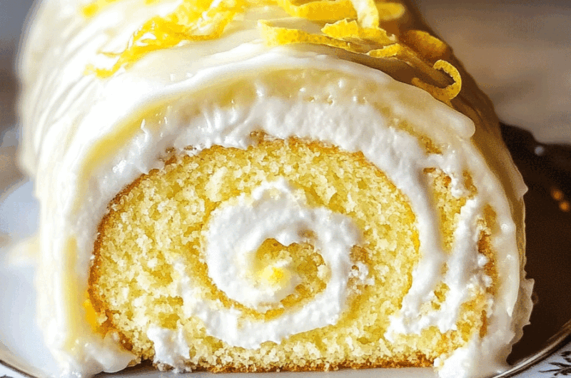 Luscious Lemon Cream Roll Cake