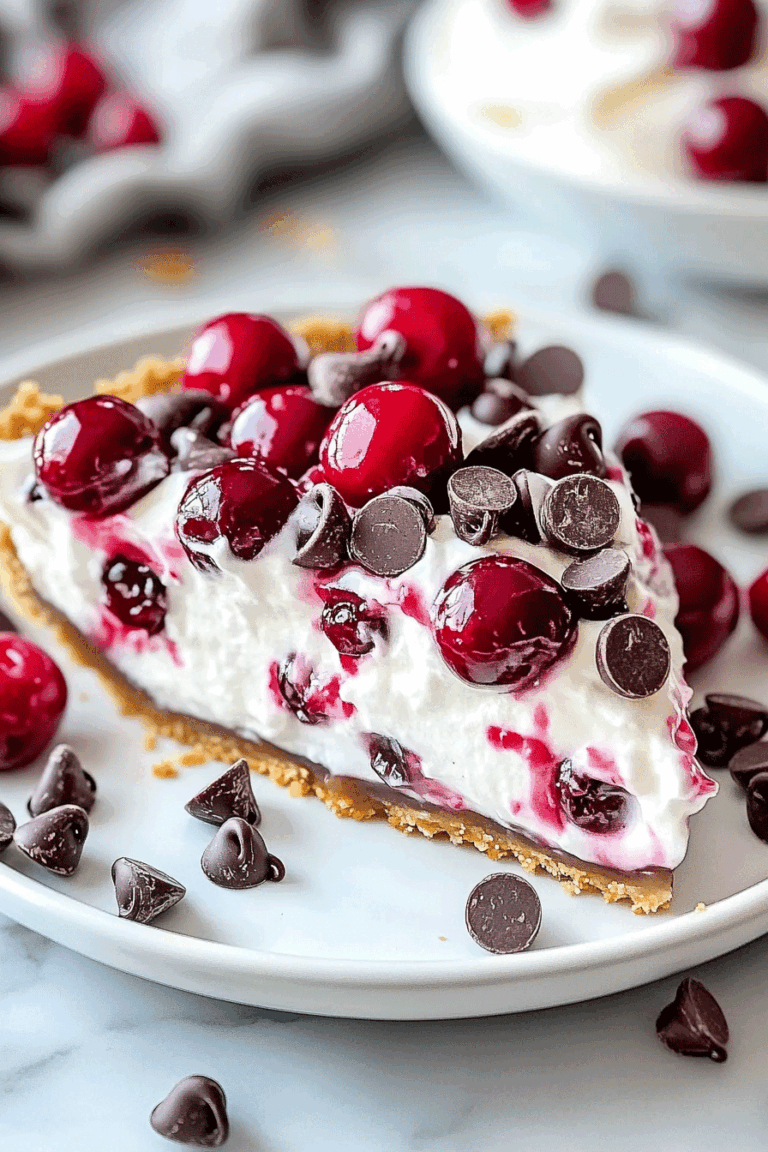 No Bake Cherry Chocolate Chip Pie Recipe