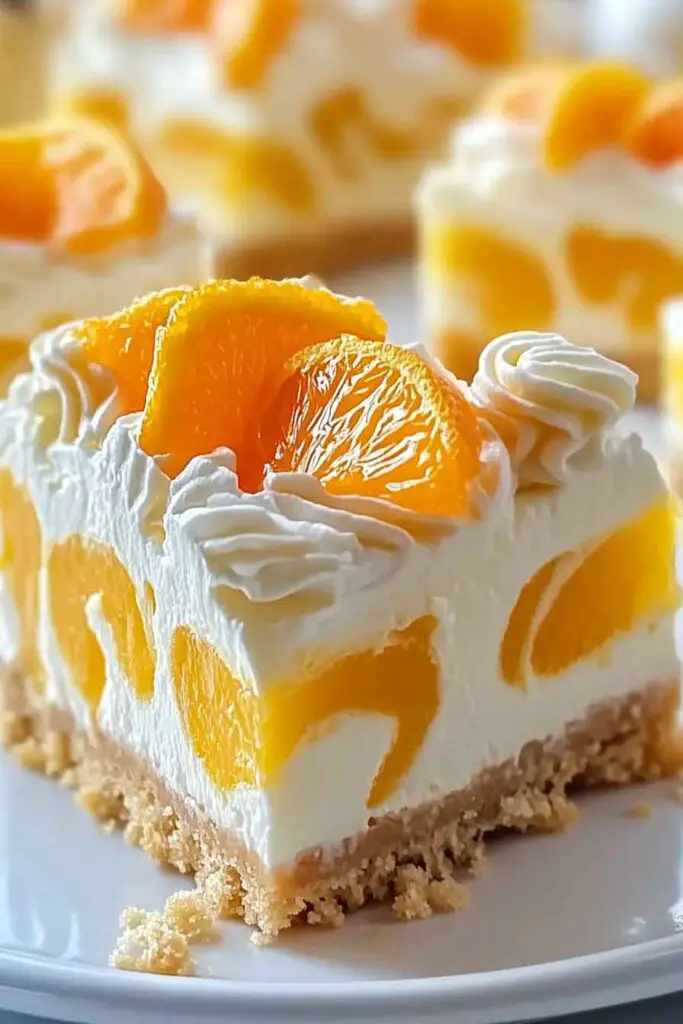 no Bake Orange Pineapple Swirl Cheesecake