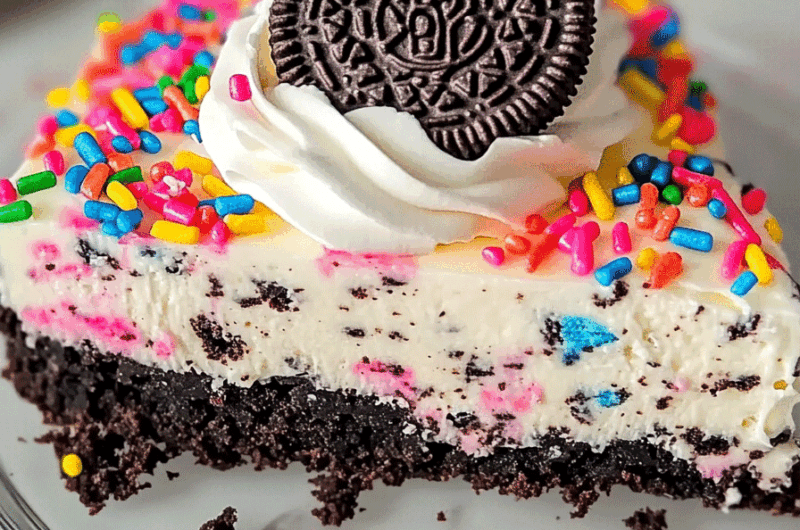 No-Bake Oreo Cheesecake Sprinkles