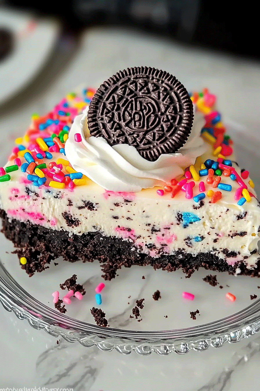 no Bake Oreo Cheesecake Sprinkles
