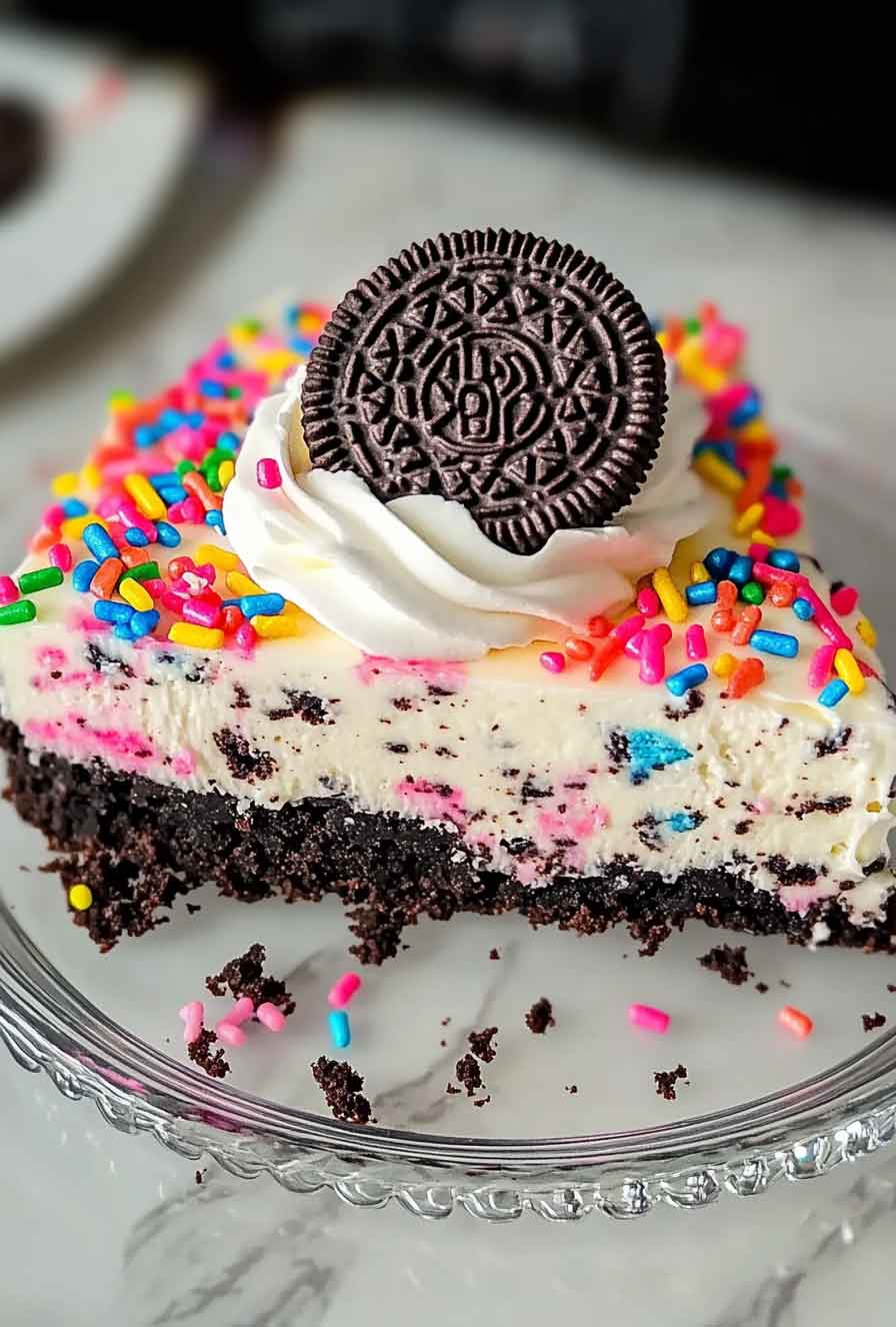 No-Bake Oreo Cheesecake Sprinkles
