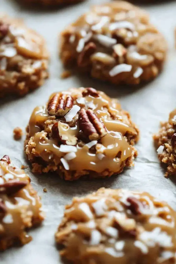 Ingredients for No Bake Pecan Coconut Praline Cookies