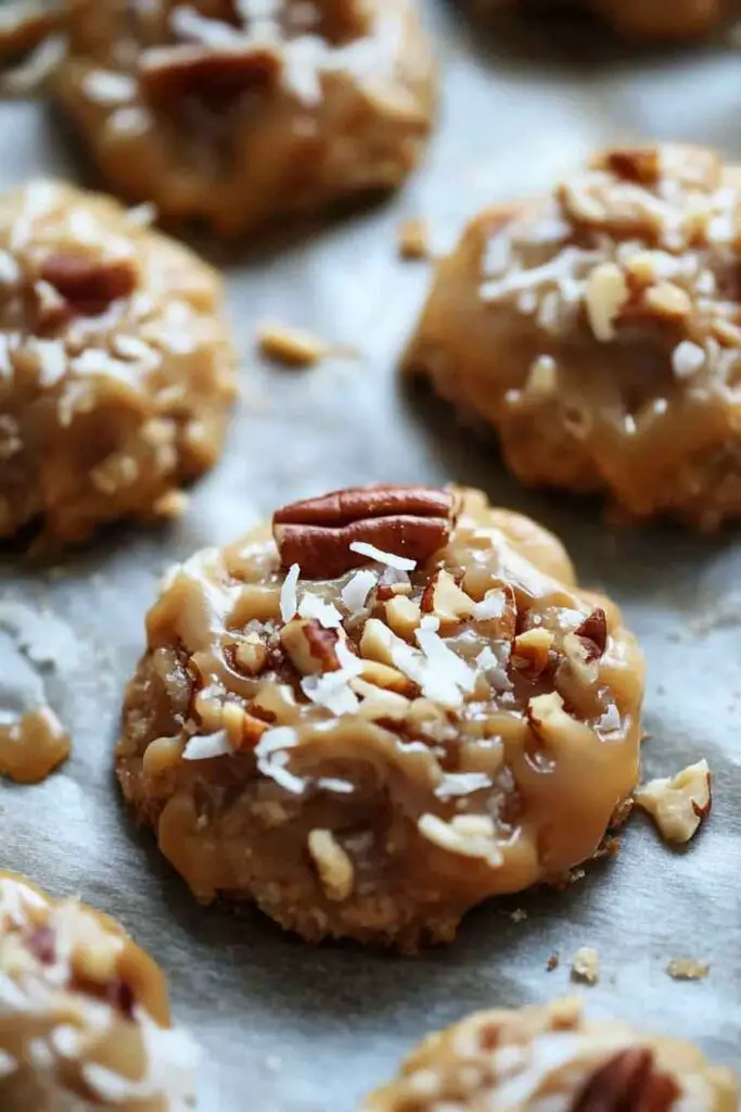 No Bake Pecan Coconut  Cookies