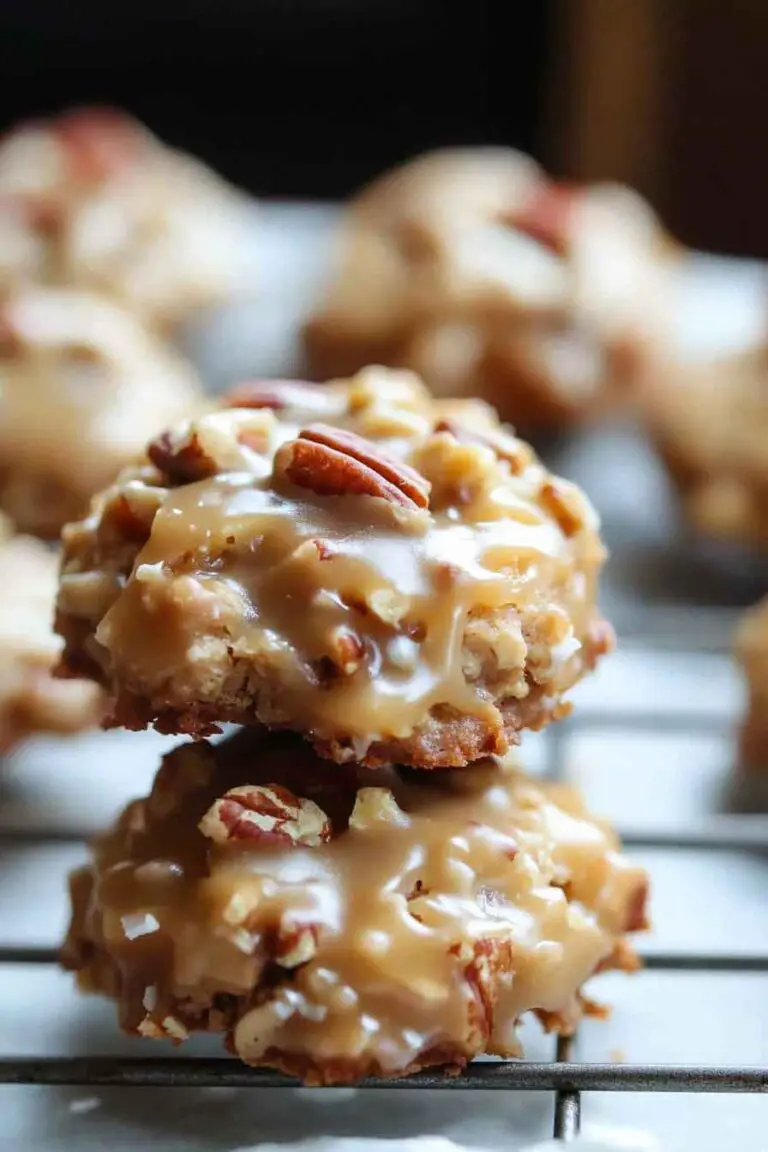 No Bake Pecan Coconut Praline Cookies