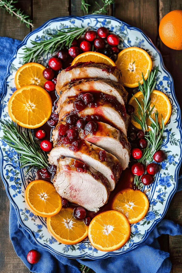 Orange Cranberry Pork Loin Roast