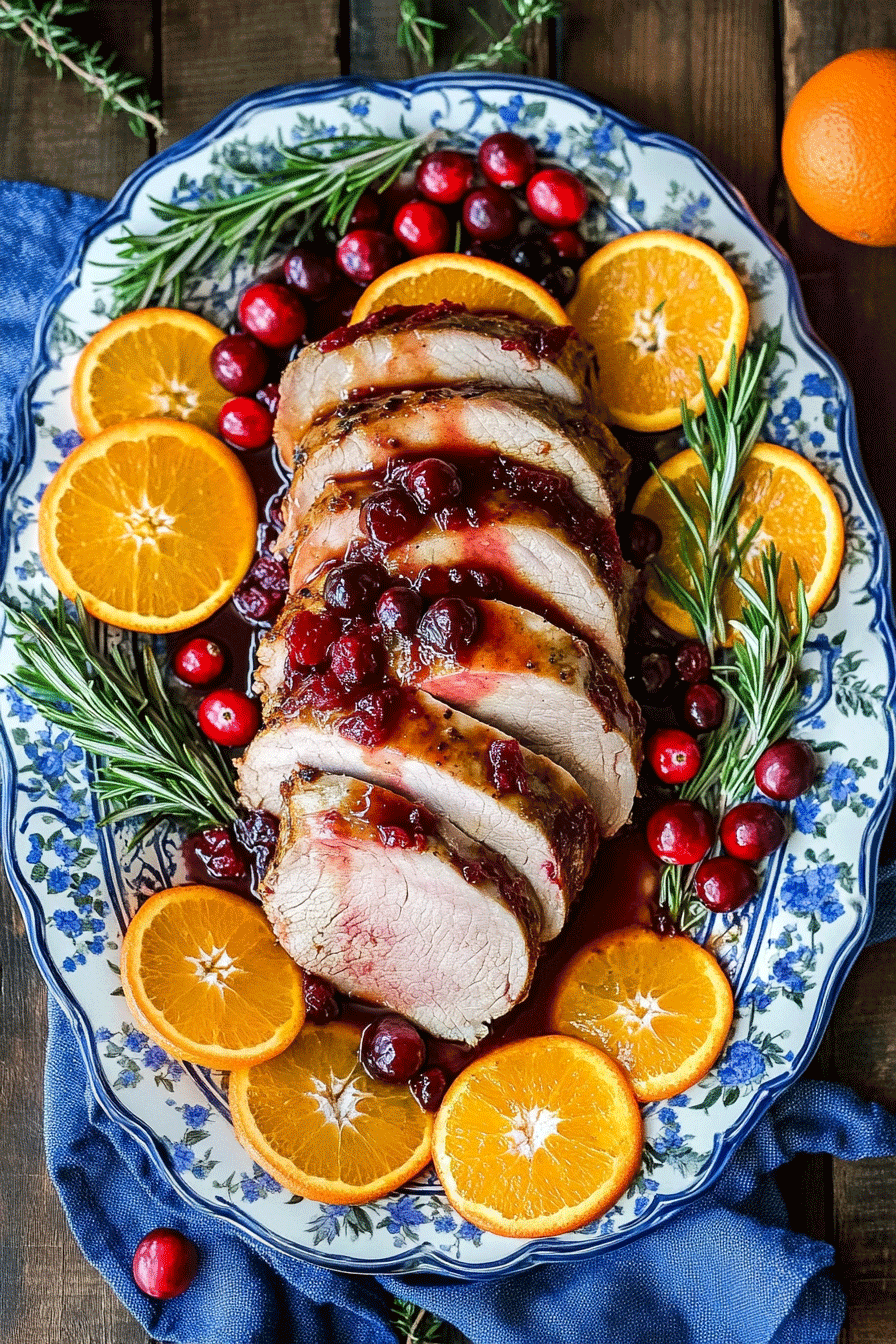 Orange Cranberry Pork Loin Roast