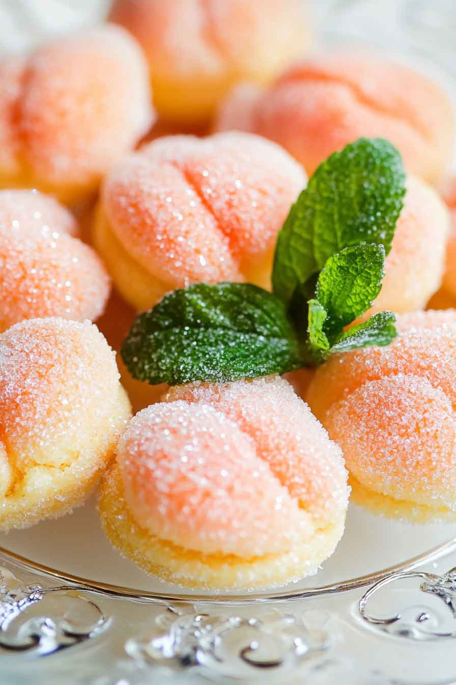 Orange Infused Sweet Ricotta Peach Cookies