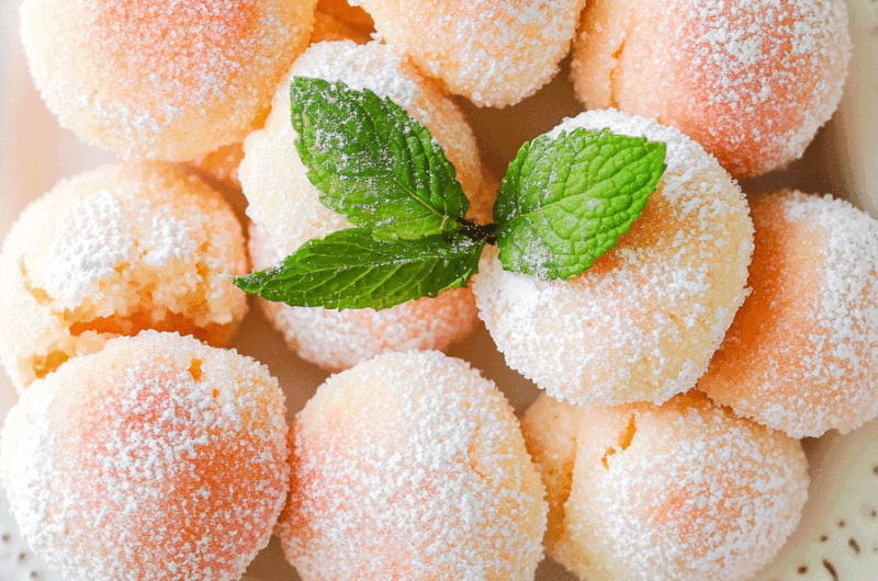 Orange Infused Sweet Ricotta Peach Cookies