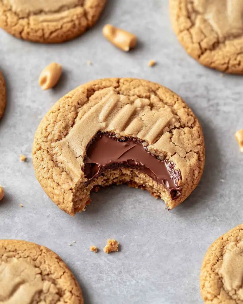Peanut Butter Cup Stuffed Cookies