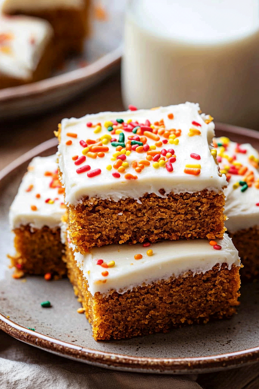 Pumpkin Bars with Cream Cheese Frosting