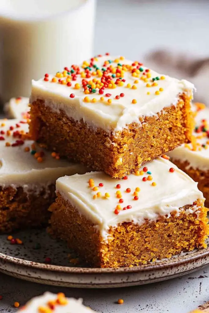 pumpkin Bars With Cream Cheese Frosting