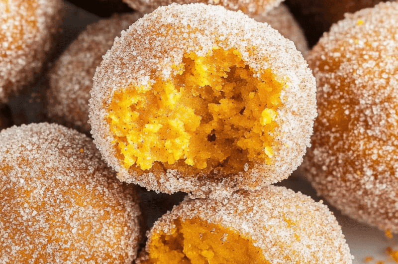 Pumpkin Donut Holes in the Air Fryer Oven