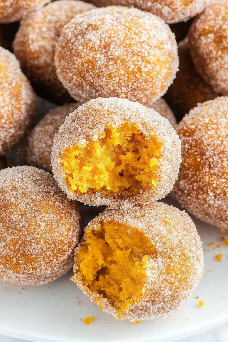 Pumpkin Donut Holes in the Air Fryer Oven