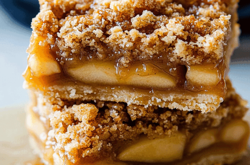 Salted Caramel Apple Pie Bars Recipe
