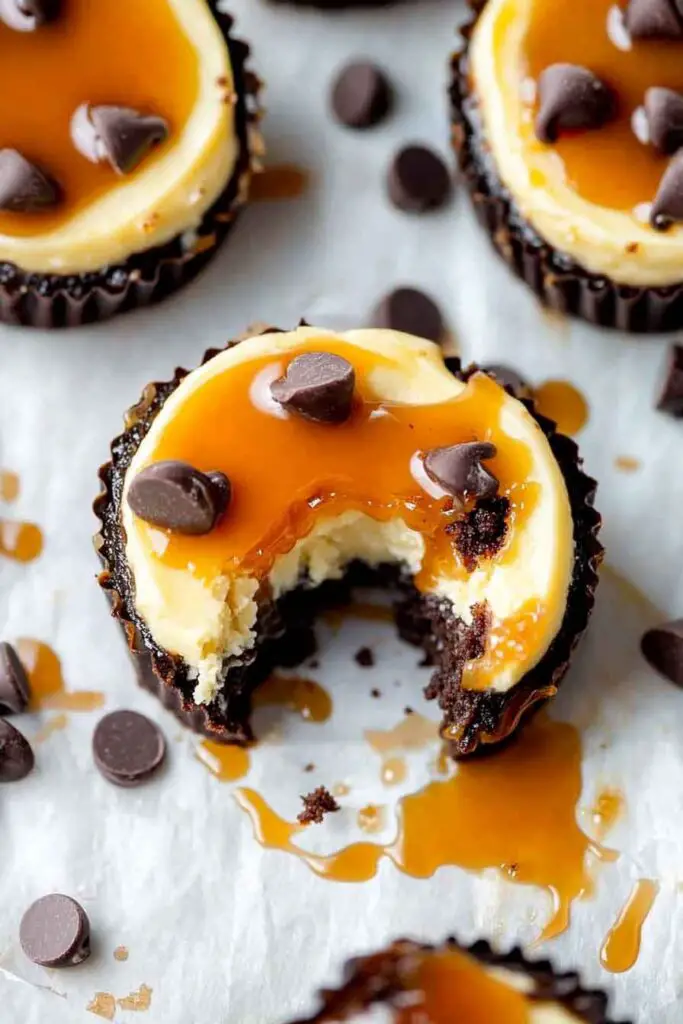 Salted Caramel Chocolate Chip Cheesecake