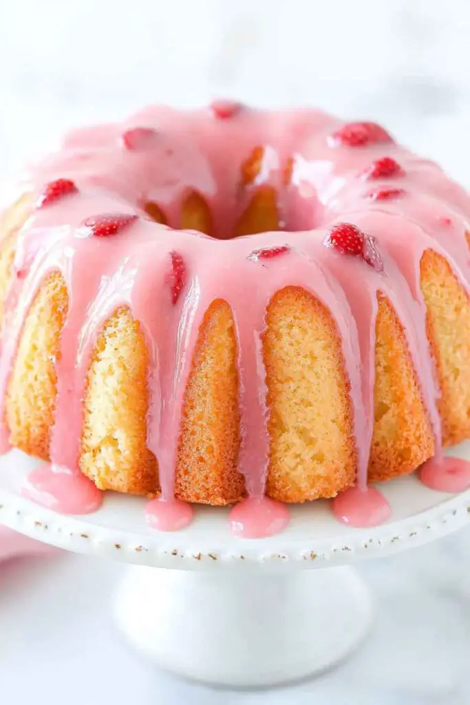 Strawberry Lemonade Pound Cake 