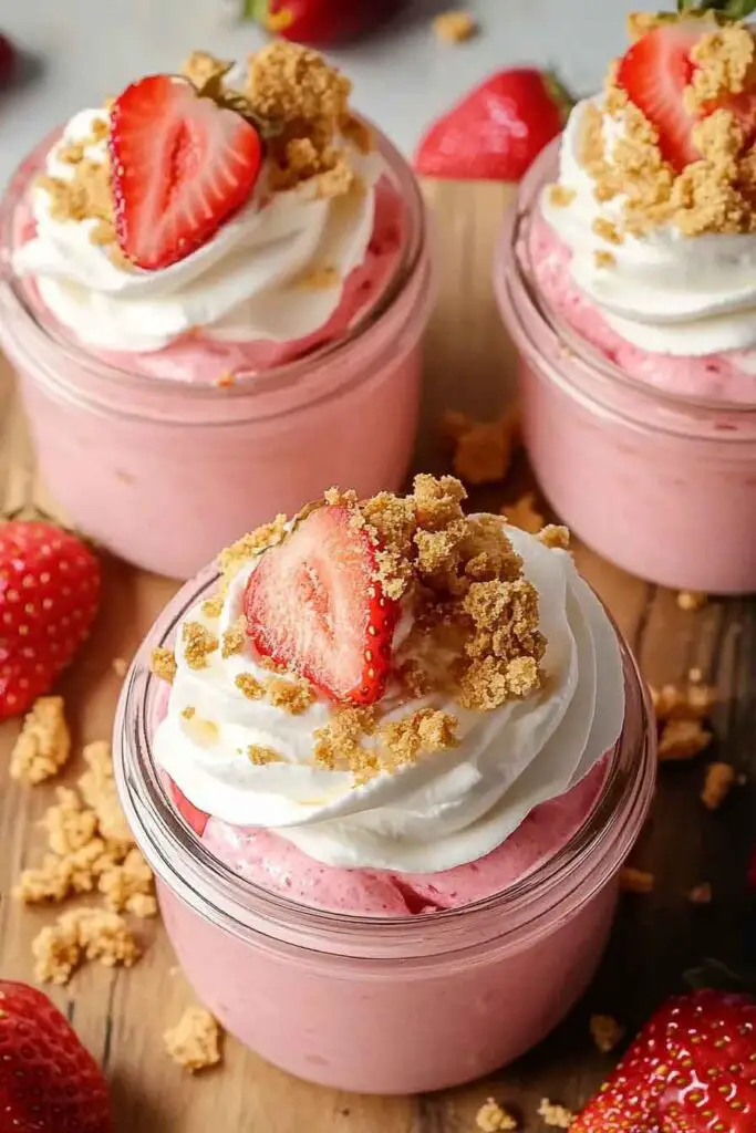 How to Make Strawberry Pink Pudding Cheesecake Cups 