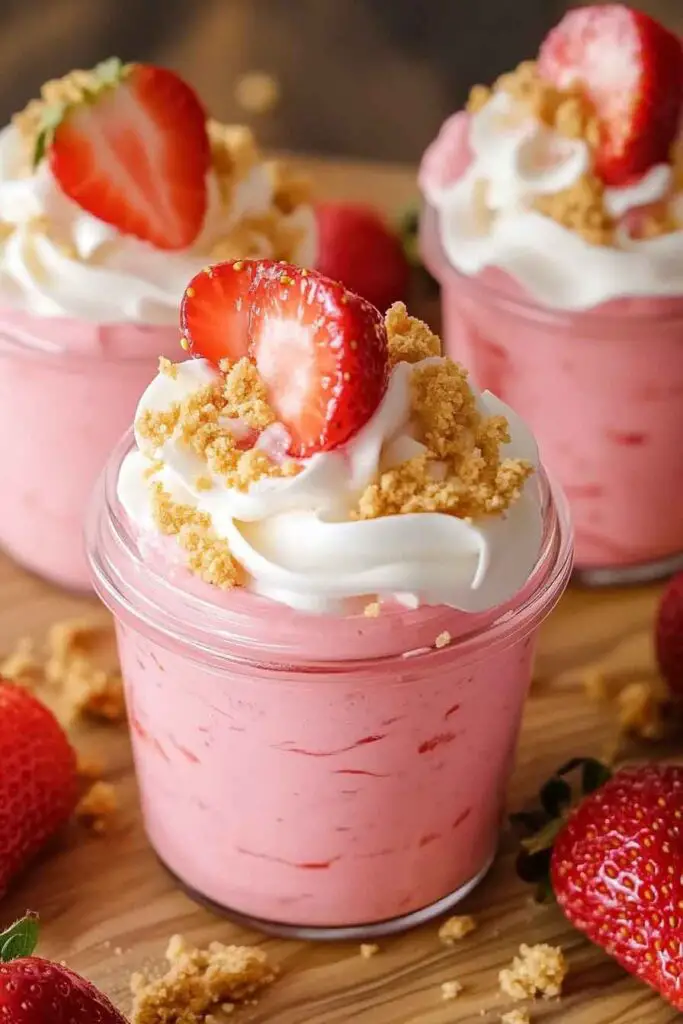 How to Make Strawberry Pink Pudding Cheesecake Cups 