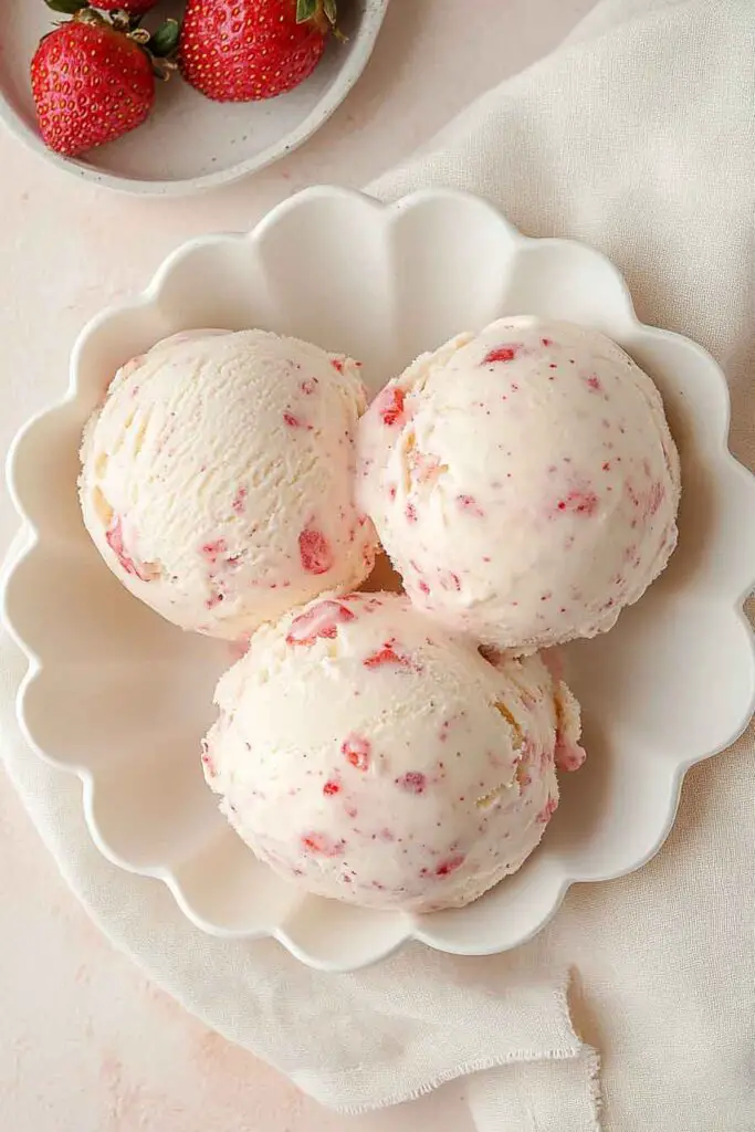 Strawberry Vanilla Bean Ice Cream