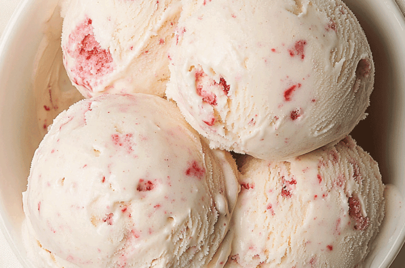 Strawberry Vanilla Bean Ice Cream