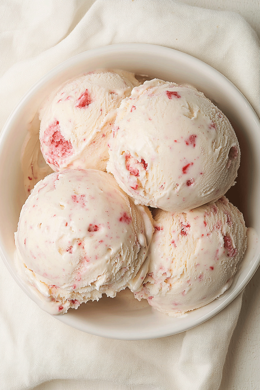 Strawberry Vanilla Bean Ice Cream
