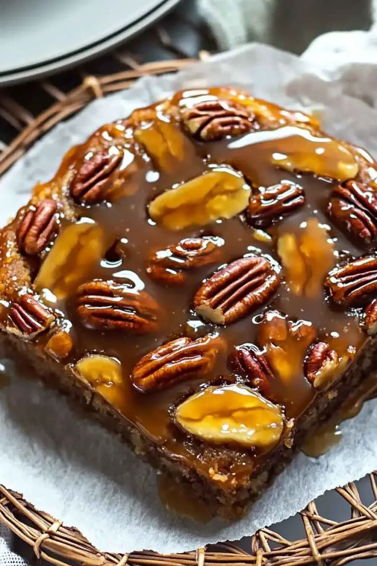 upside Down Caramel Pecan Banana Cake