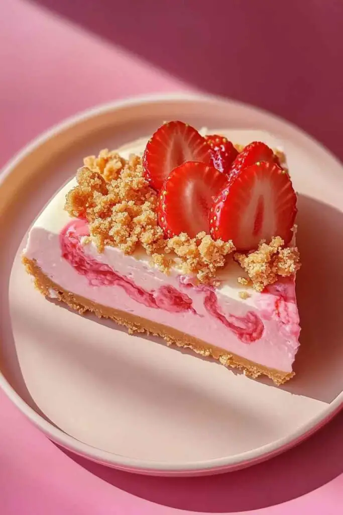 very Strawberry Crunch Cheesecake