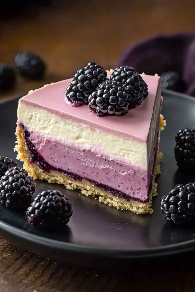 Chocolate Blackberry Mousse Cheesecake