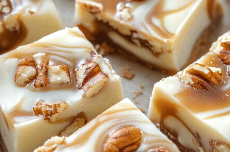 White Chocolate Caramel Pecan Fudge