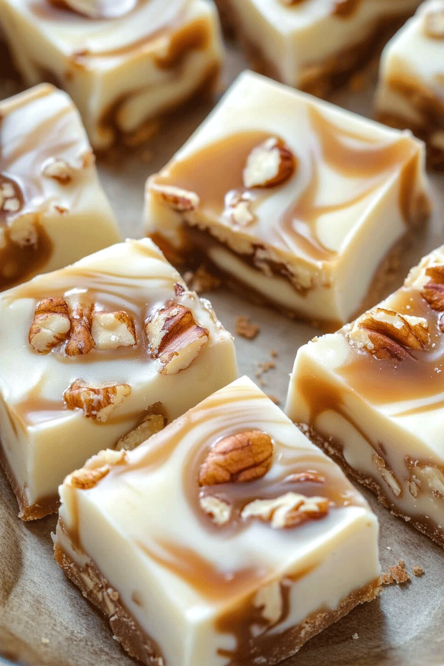 White Chocolate Caramel Pecan Fudge