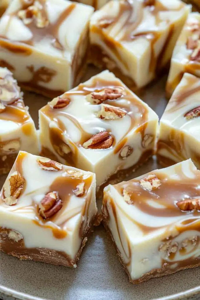 White Chocolate Caramel Pecan Fudge