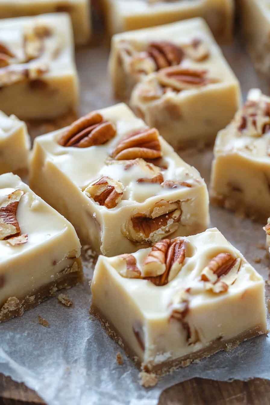 White Chocolate Caramel Pecan Fudge
