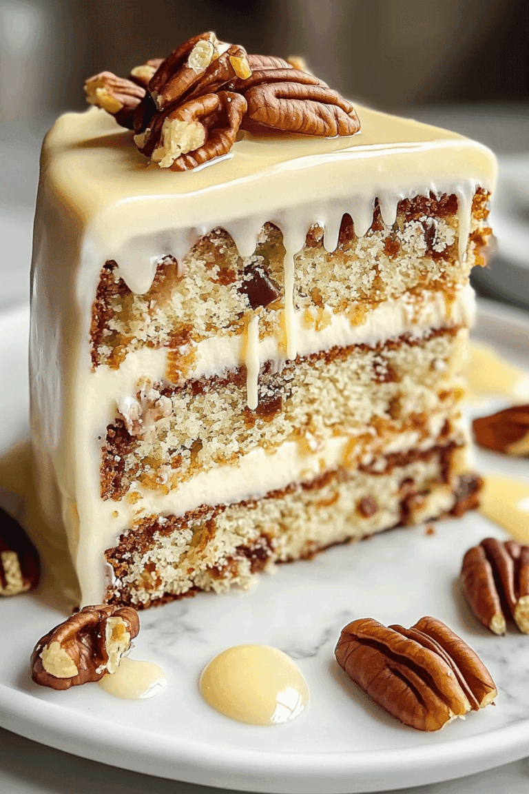 White Chocolate Pecan Layer Cake