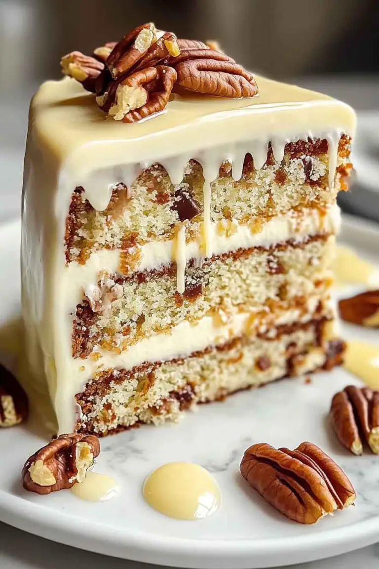 White Chocolate Pecan Layer Cake