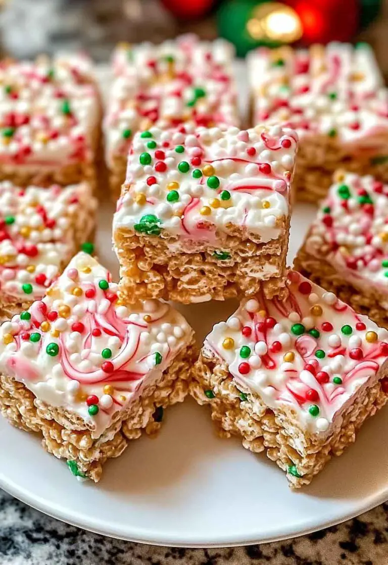 christmas Peanut Butter Rice Cereal Squares