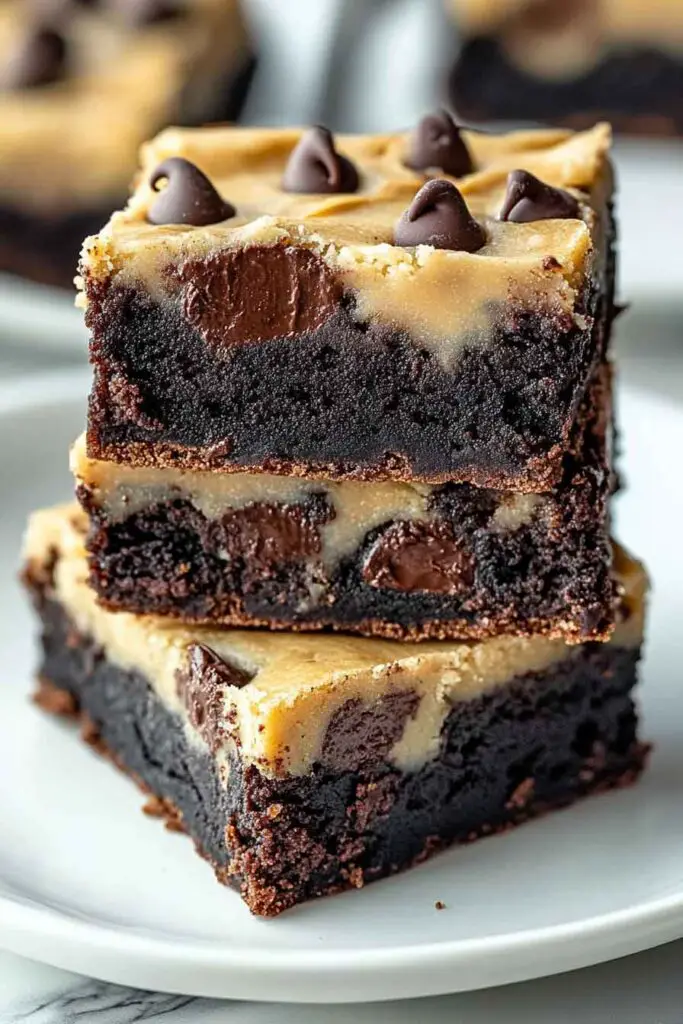 How to Make Gooey Chocolate Chip Cookie Dough Brownie Bars 